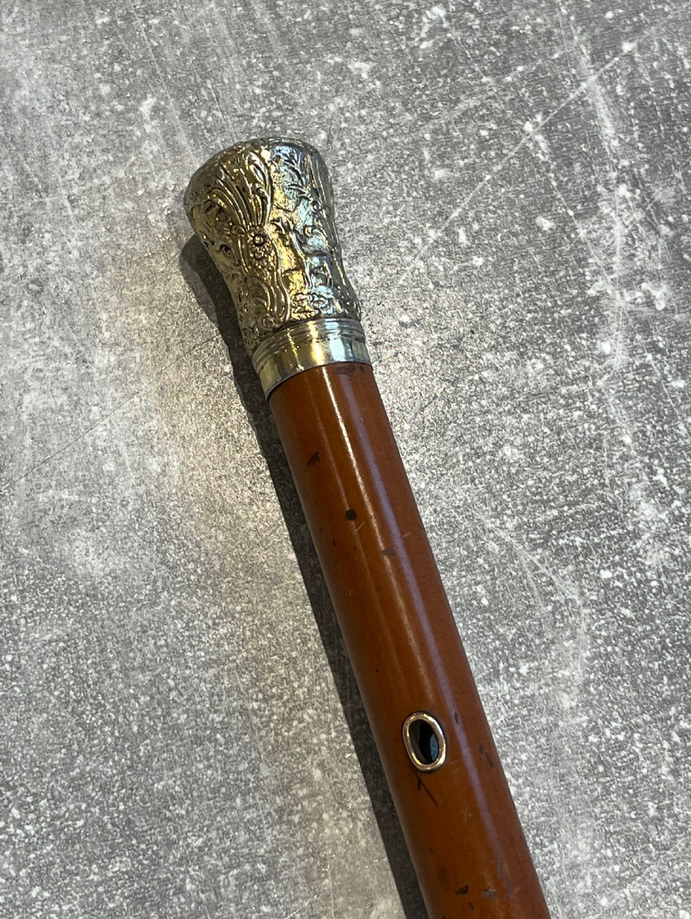 Gilded Top Walking Stick Cane View II