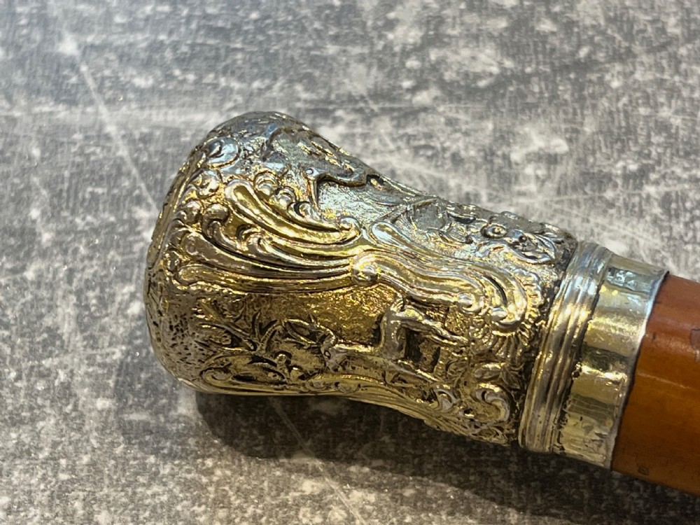 Gilded Top Walking Stick Cane View V