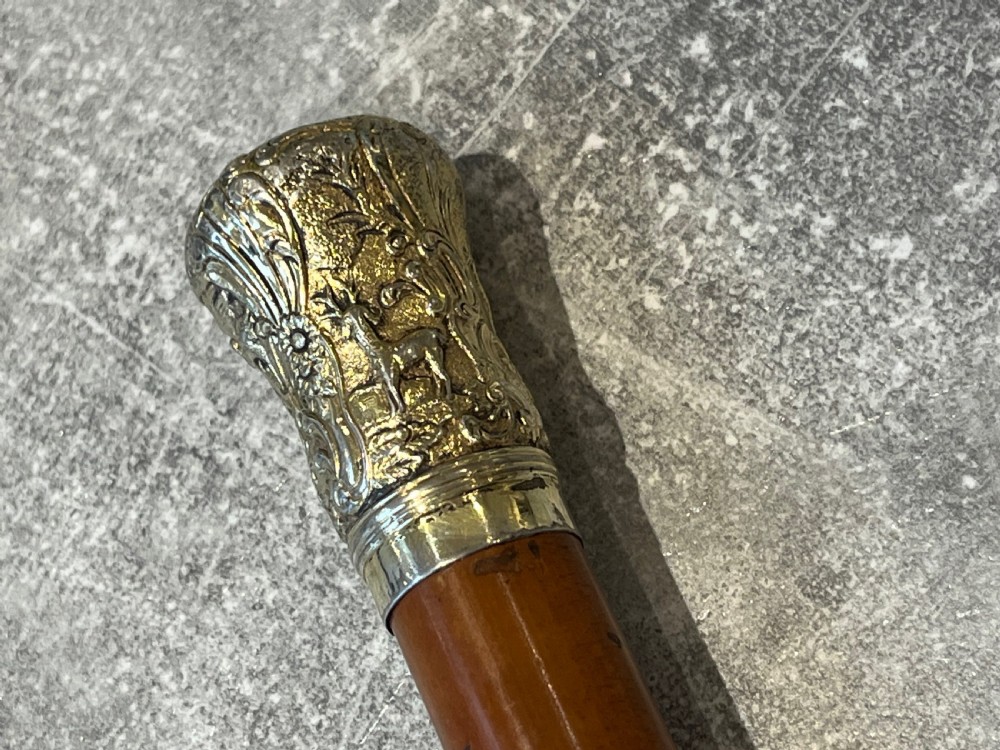 Gilded Top Walking Stick Cane View VI