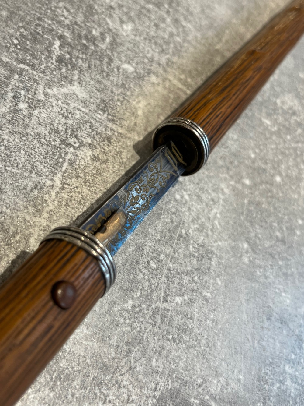 Stag Horn Handled Sword Stick with Toledo Blade View IX