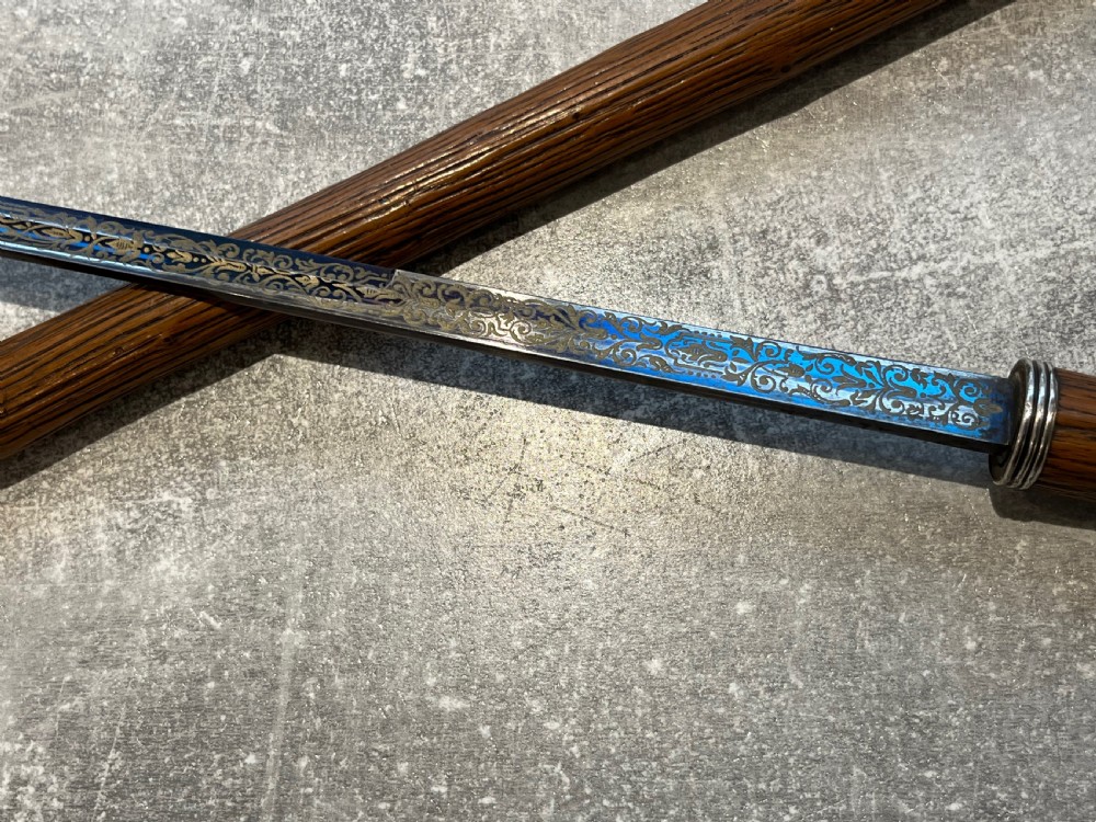 Stag Horn Handled Sword Stick with Toledo Blade View X