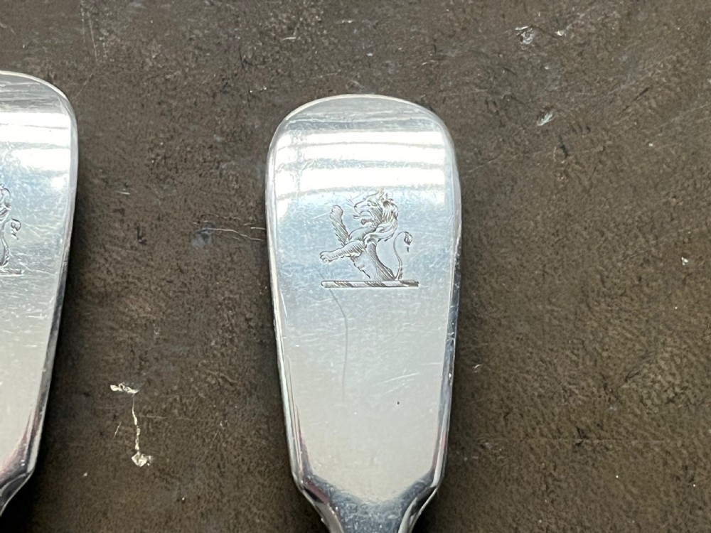 4 Silver Soup or Serving Spoons, Exeter 1844 View II