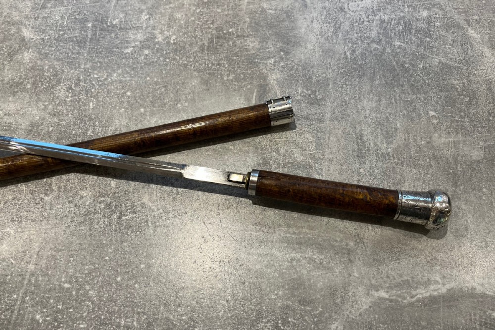 Cherrywood Sword Stick with Silver Mounts View IV