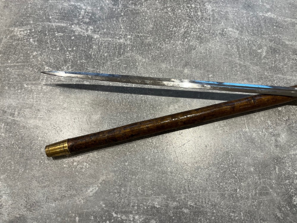 Cherrywood Sword Stick with Silver Mounts View V
