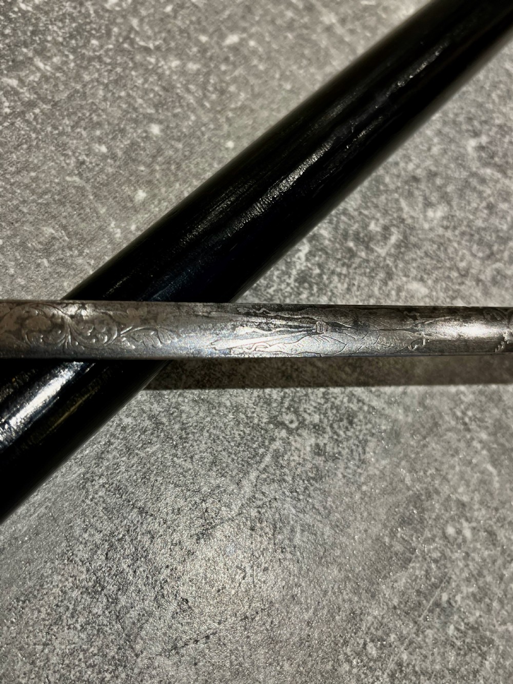 Silver Topped Sword Stick by Brigg of London 1886 View IV