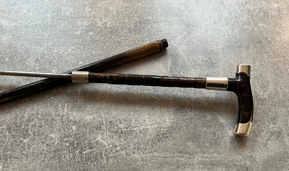 Silver Mounted Sword Stick with Tortoiseshell Handle View IV