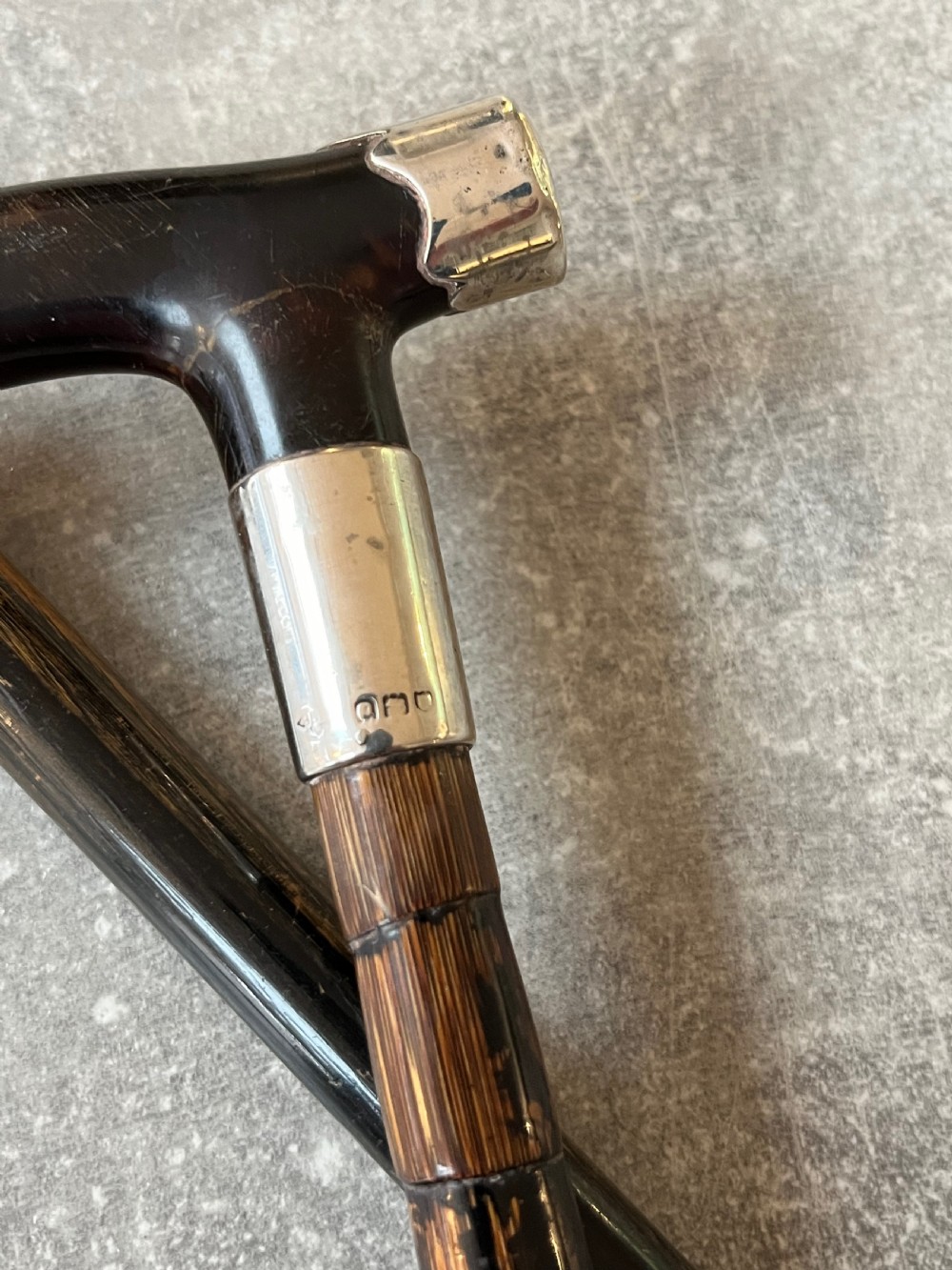 Silver Mounted Sword Stick with Tortoiseshell Handle View VI