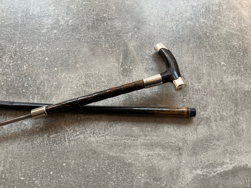 Silver Mounted Sword Stick with Tortoiseshell Handle View XI