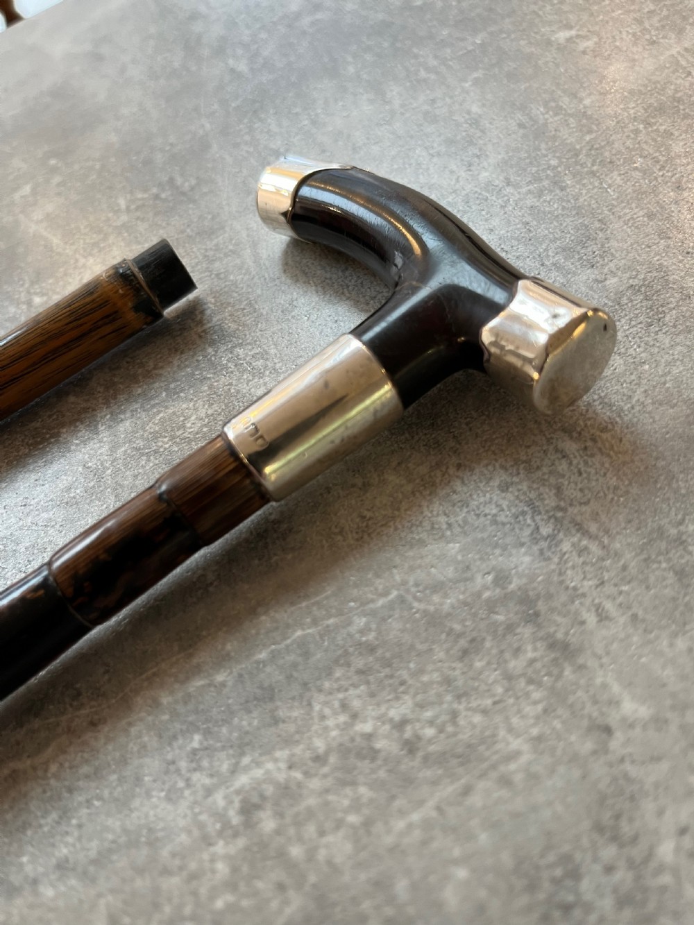 Silver Mounted Sword Stick with Tortoiseshell Handle View XIII
