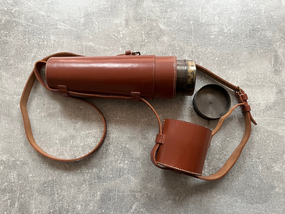 Four Draw Brass Telescope by JH Steward with Case View III