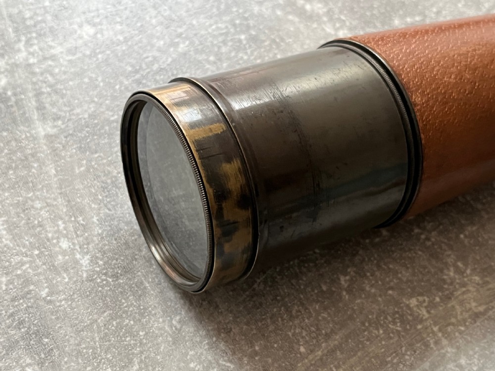 Four Draw Brass Telescope by JH Steward with Case View VII