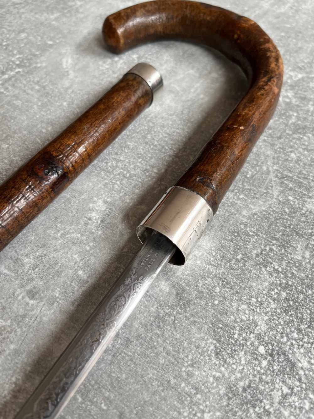 Crook Handled Chestnut Sword Stick With Wilkinson Blade View IV
