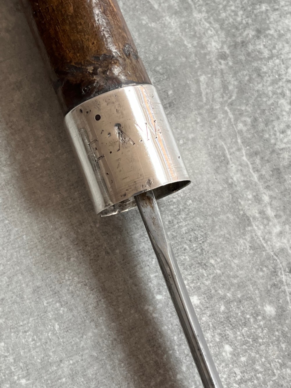 Crook Handled Chestnut Sword Stick With Wilkinson Blade View VI