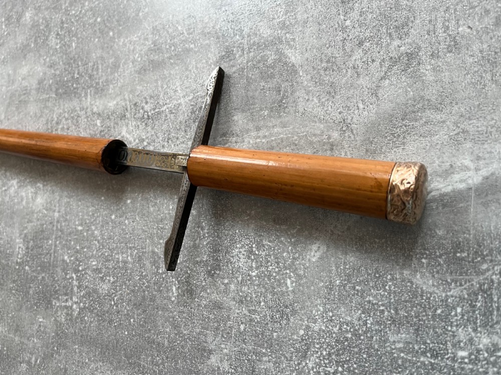 Rare Malacca Sword Stick with a Toledo Blade and Quillons View IV