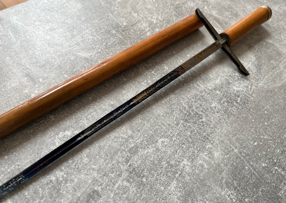 Rare Malacca Sword Stick with a Toledo Blade and Quillons View VII