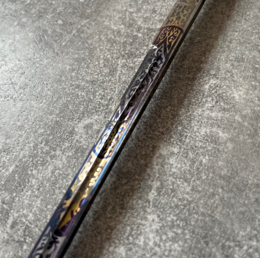 Rare Malacca Sword Stick with a Toledo Blade and Quillons View XI