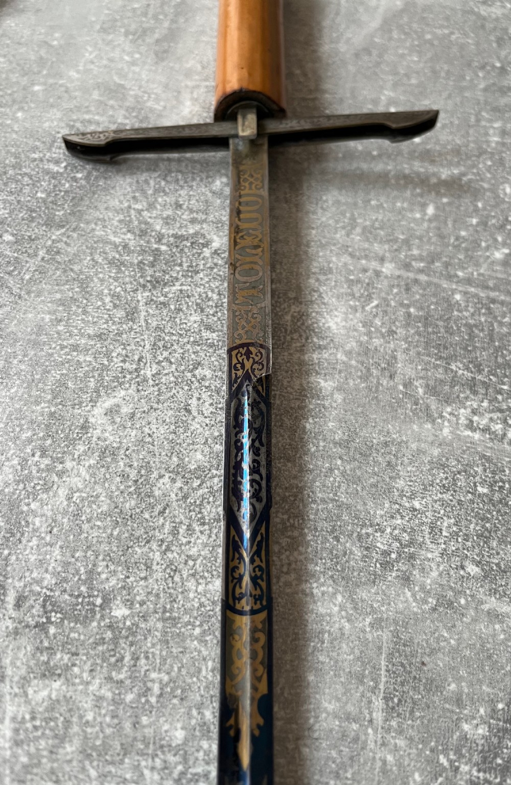 Rare Malacca Sword Stick with a Toledo Blade and Quillons View XIII