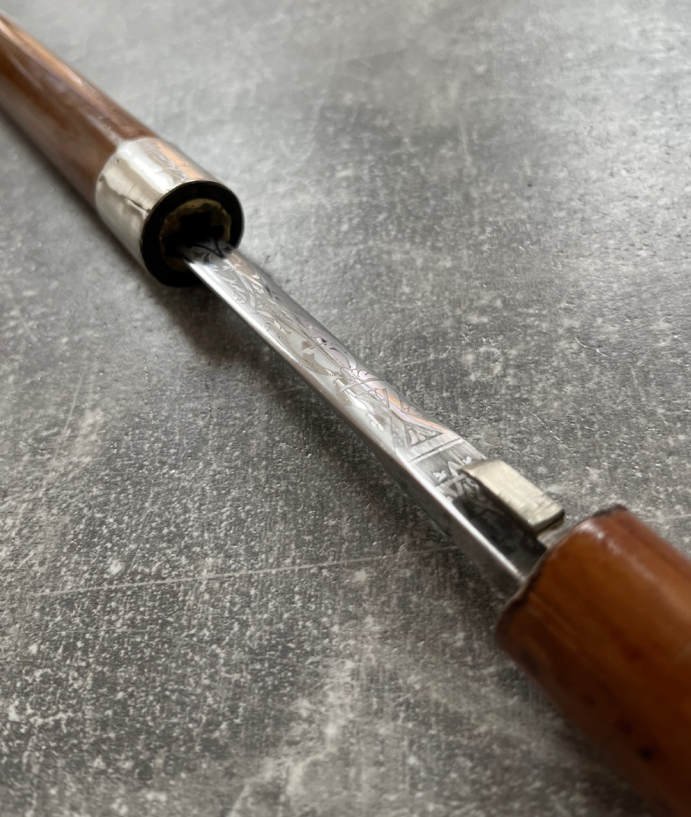 Edwardian Crook Handled Sword Stick View III