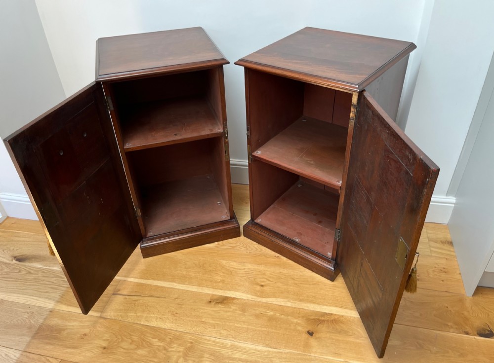 Pair of Mahogany Pier or Bedside Cabinets View III