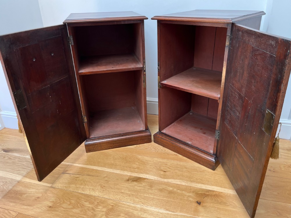Pair of Mahogany Pier or Bedside Cabinets View IV