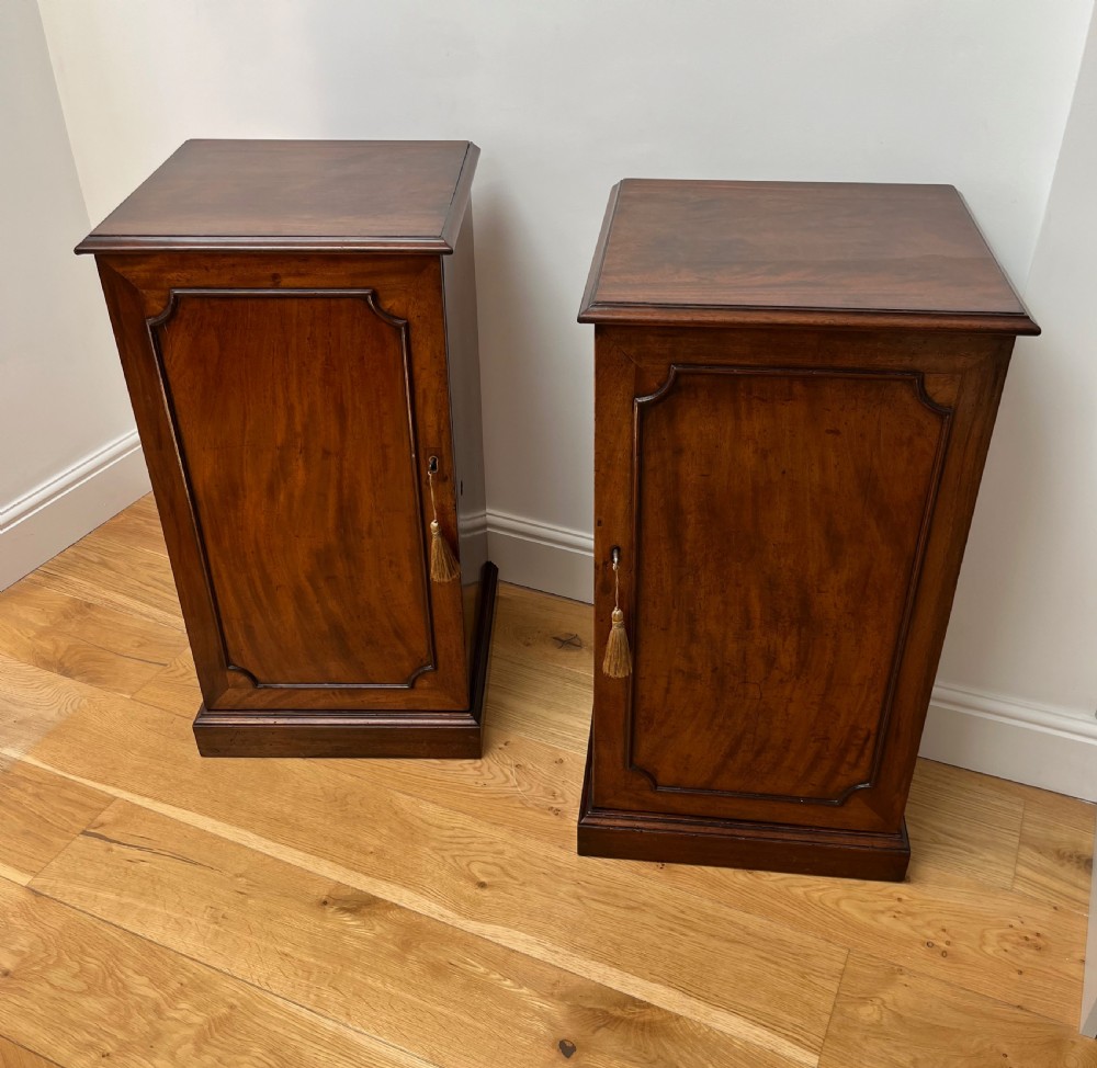 Pair of Mahogany Pier or Bedside Cabinets View V