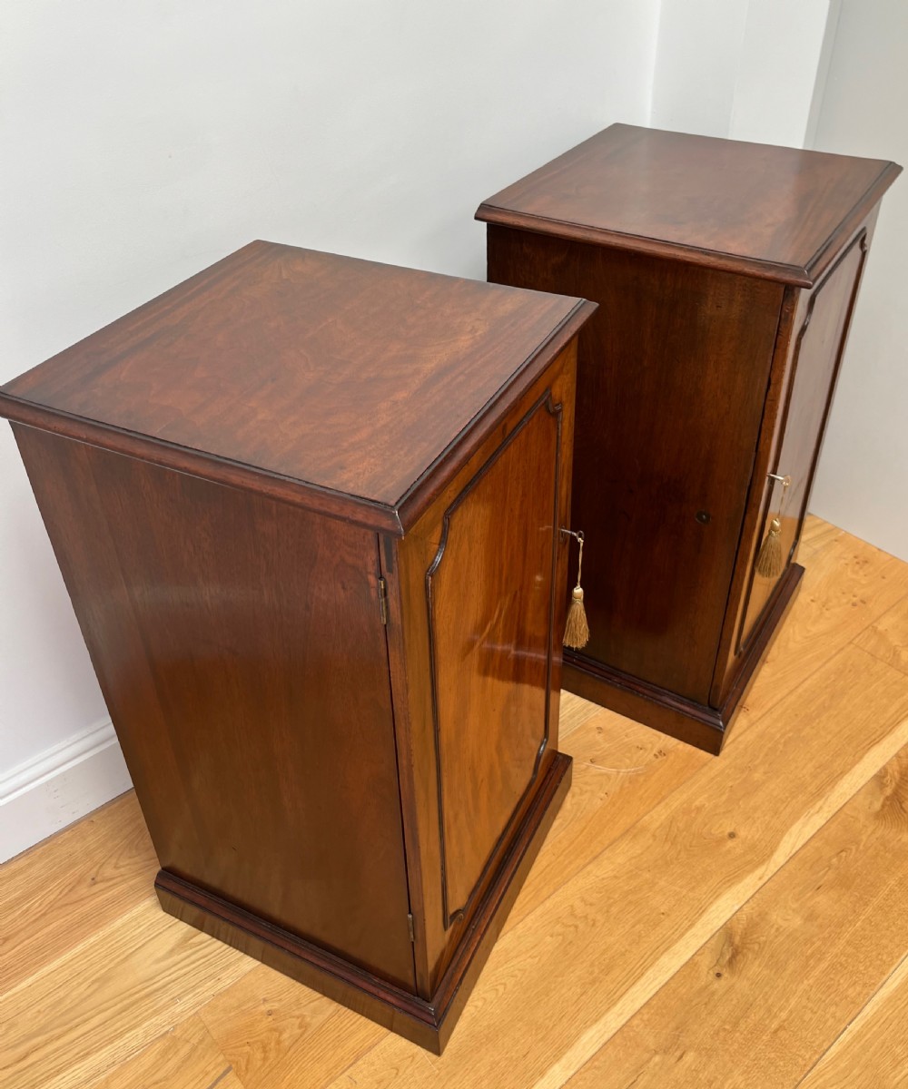 Pair of Mahogany Pier or Bedside Cabinets View IX