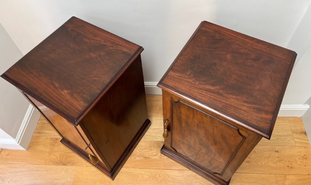 Pair of Mahogany Pier or Bedside Cabinets View XII