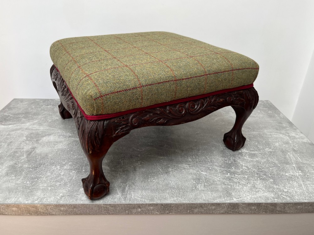Islay Wool Covered Foot Stool View III