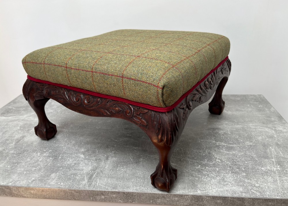 Islay Wool Covered Foot Stool View IV