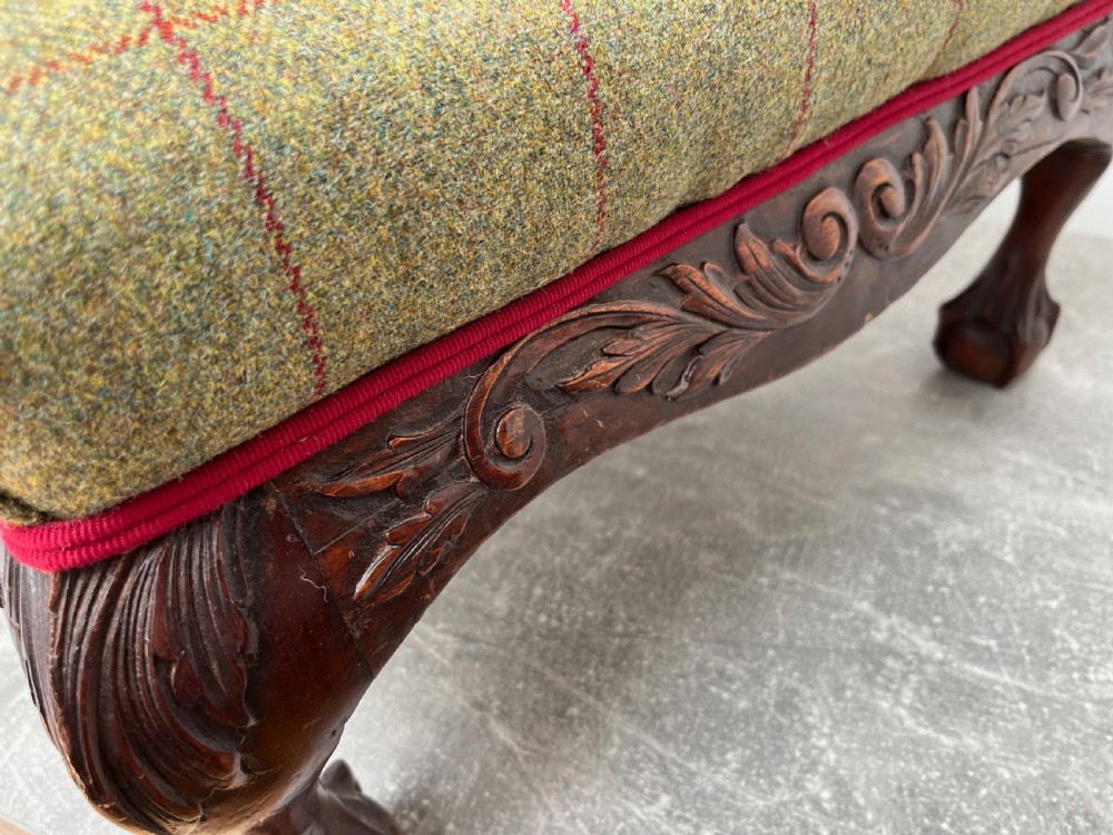 Islay Wool Covered Foot Stool View V