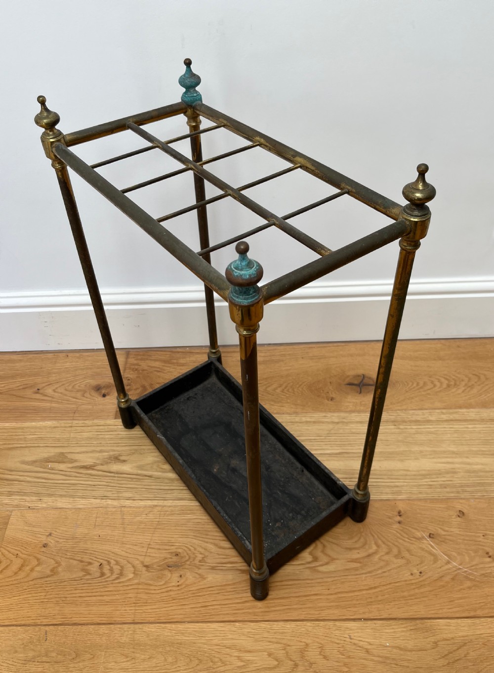 Brass & Cast Iron 10 Section Stick Stand  View II