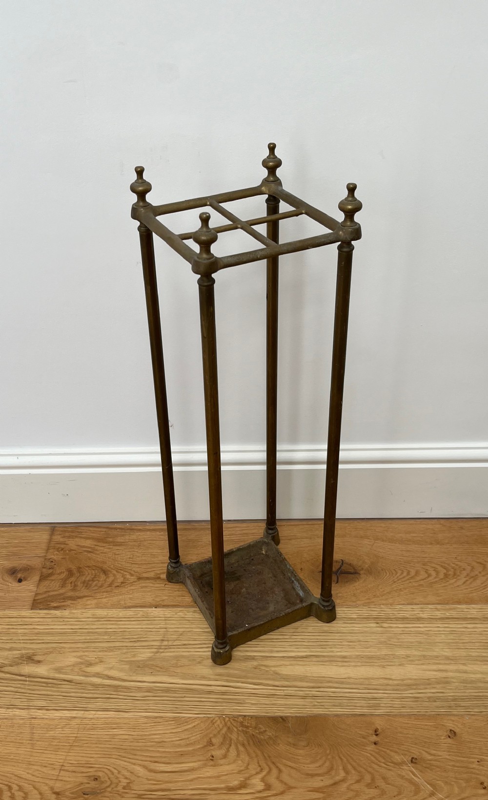 Tall Brass & Cast Iron 4 Section Stick Stand