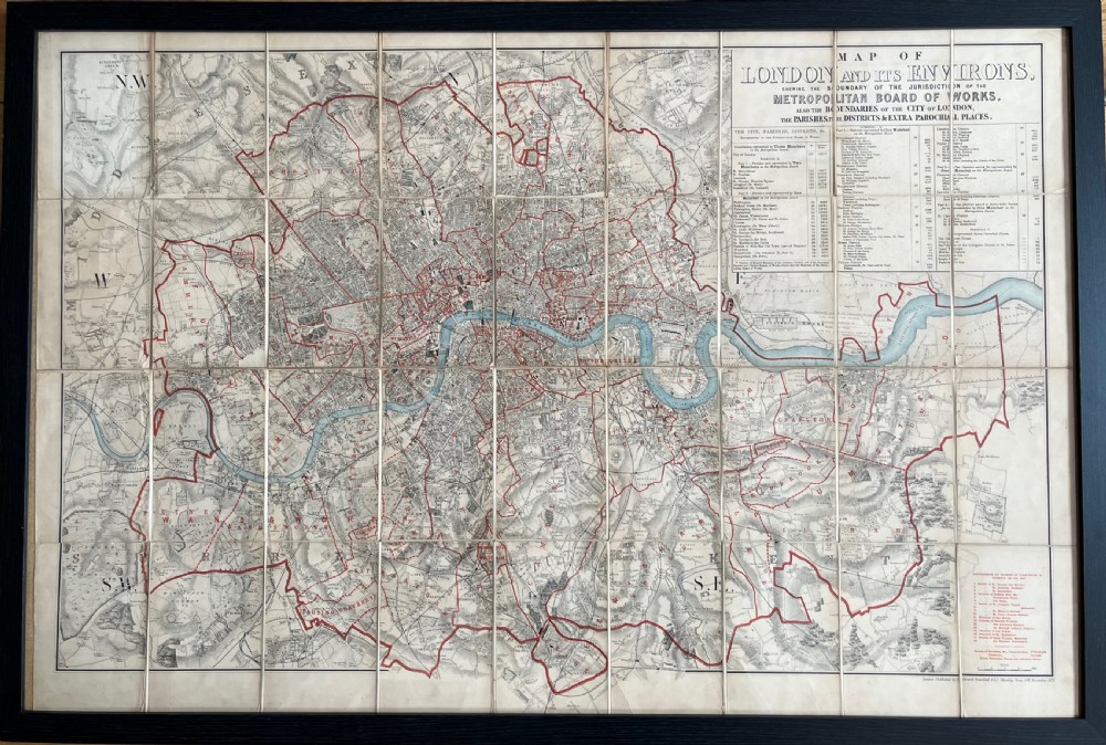 Stanford's Fold Out Map of London 1872 View III
