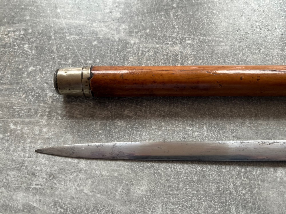 Malacca Sword Stick with Toledo Blade & Silver Knop View IX