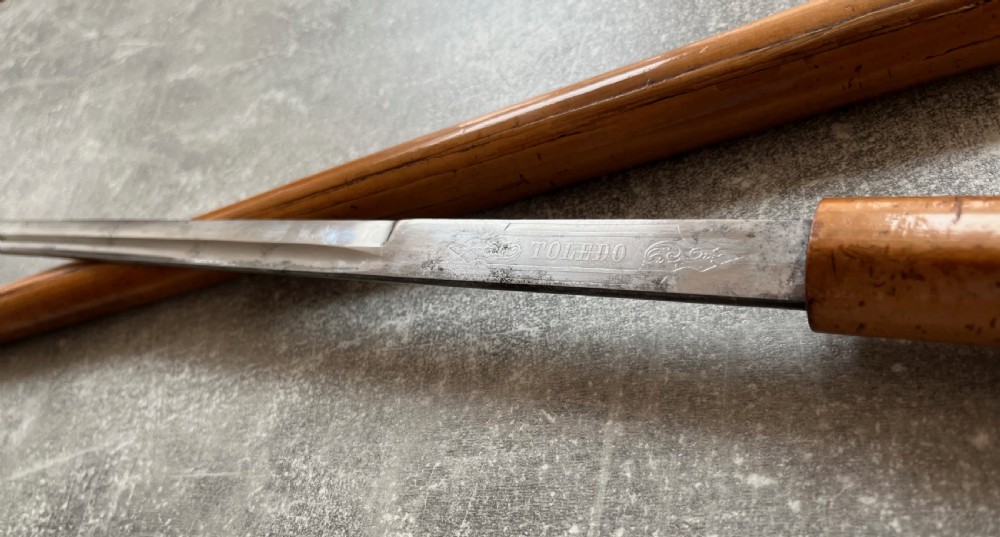 Malacca Sword Stick with Toledo Blade & Silver Knop View XIII