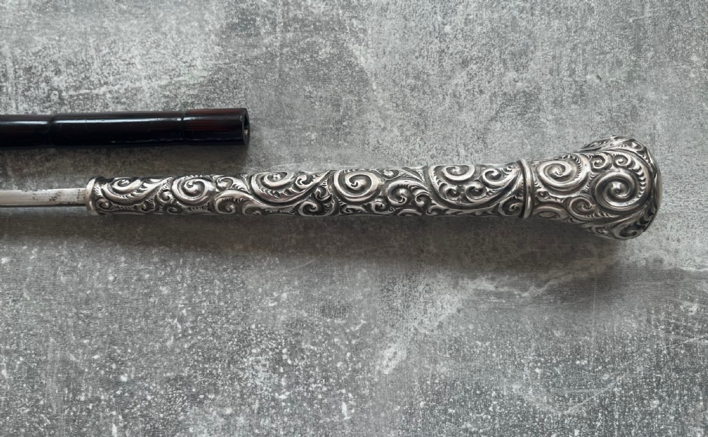 Tall Silver Handled Palmwood Sword Stick View IV