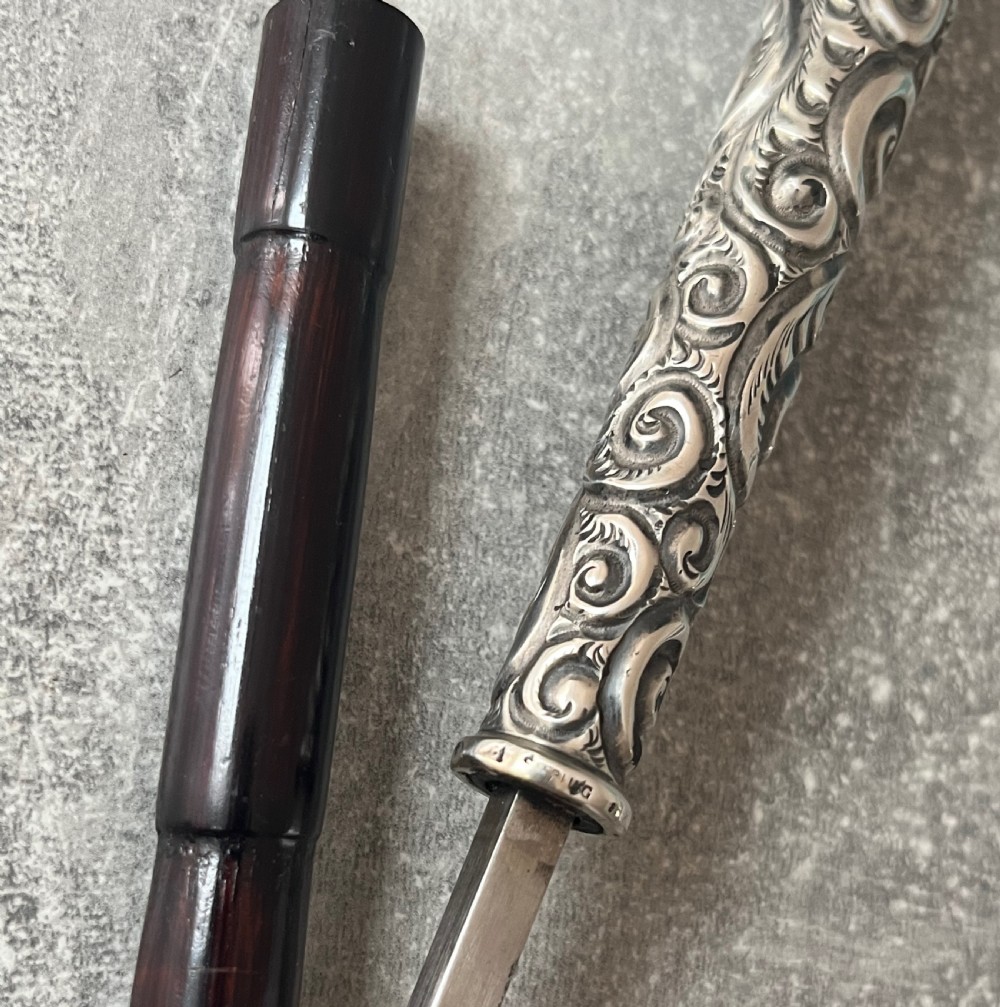 Tall Silver Handled Palmwood Sword Stick View VII