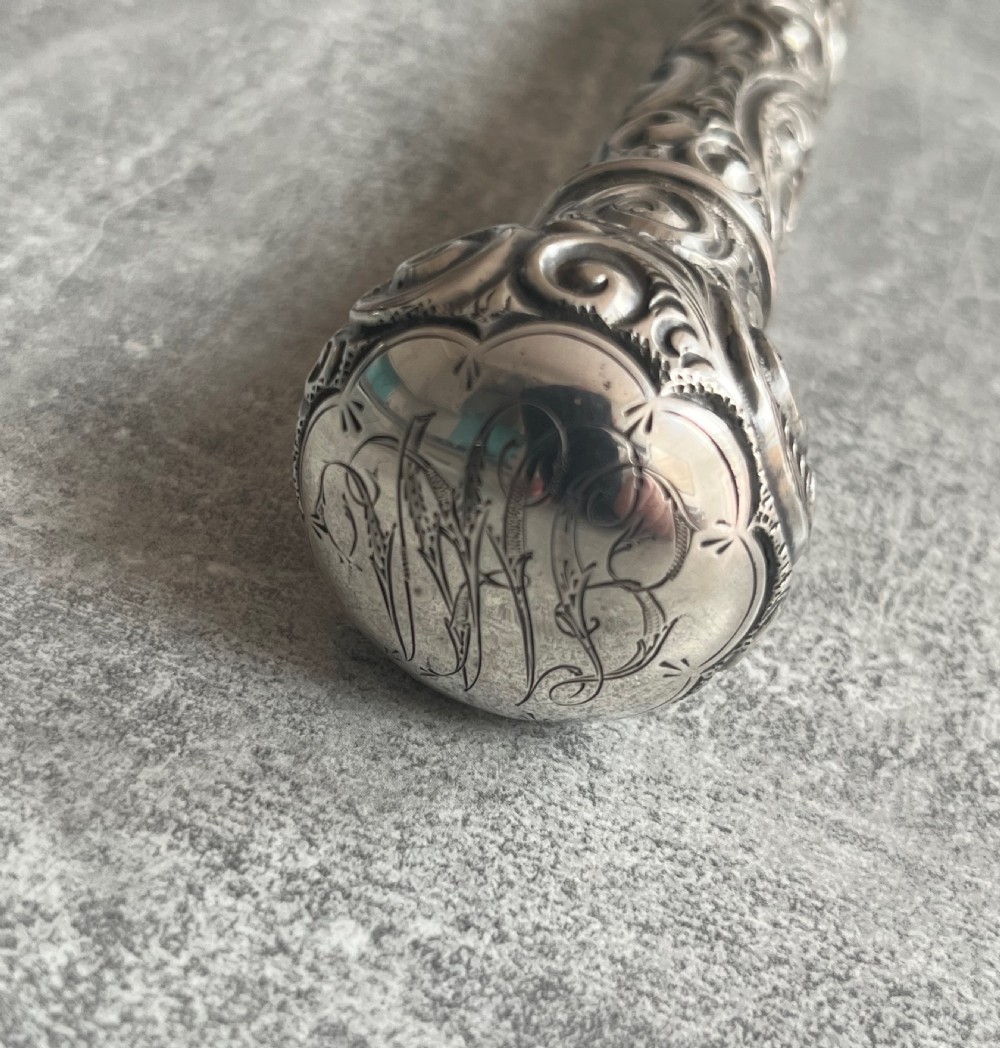 Tall Silver Handled Palmwood Sword Stick View X