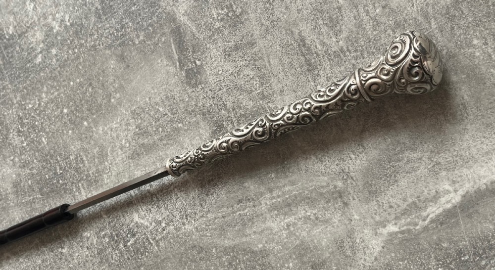 Tall Silver Handled Palmwood Sword Stick View XI