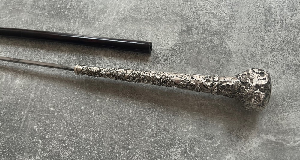 Small Silver Handled Palmwood Sword Stick View III