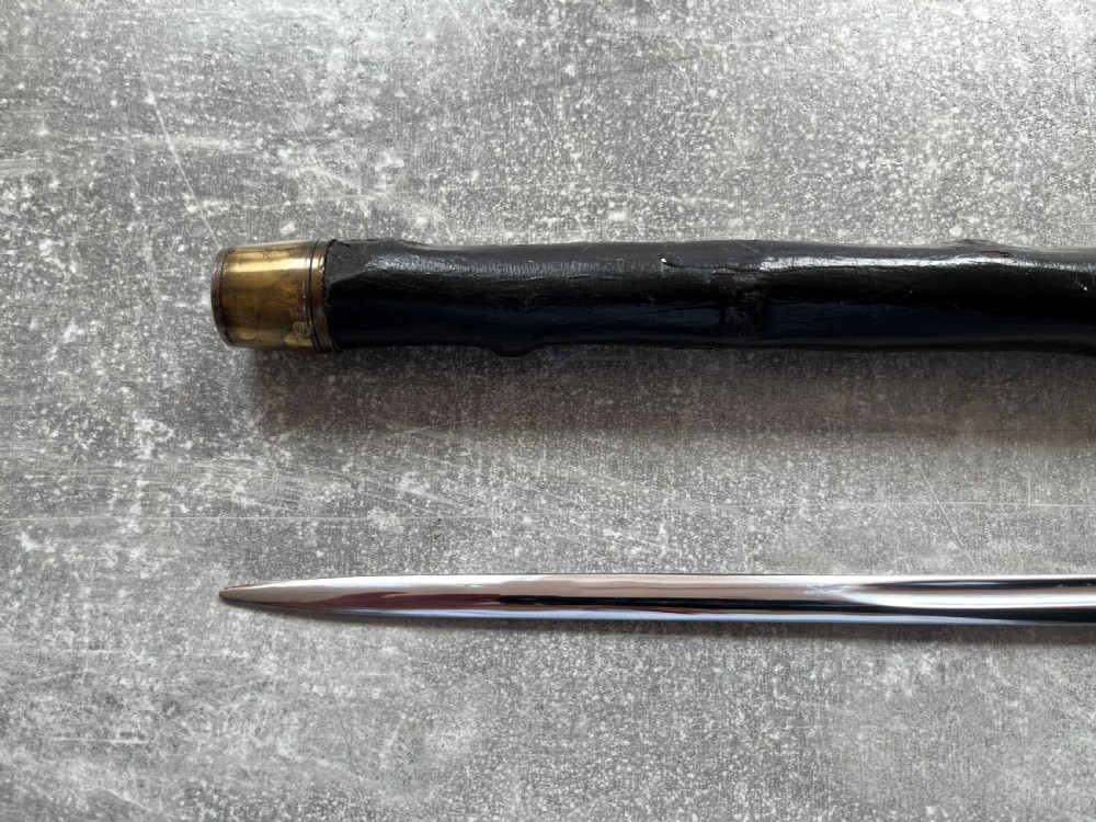 Blackthorn Root Handled Sword Stick with Silver Mounts and a Wilkinson Blade View V