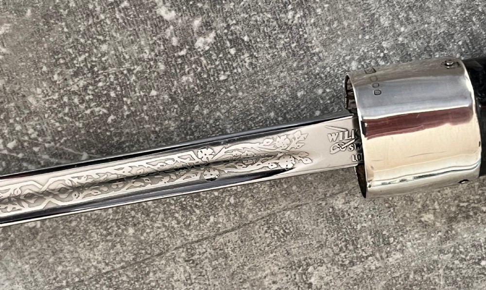 Blackthorn Root Handled Sword Stick with Silver Mounts and a Wilkinson Blade View IX