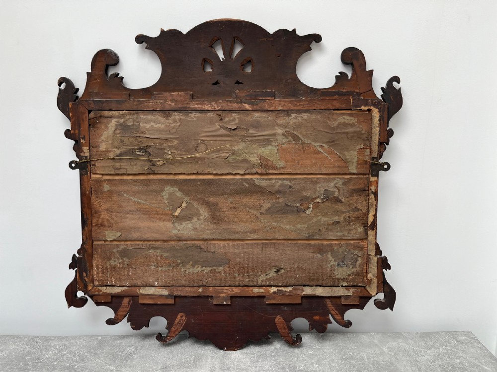 Georgian Walnut Fretwork Mirror View III