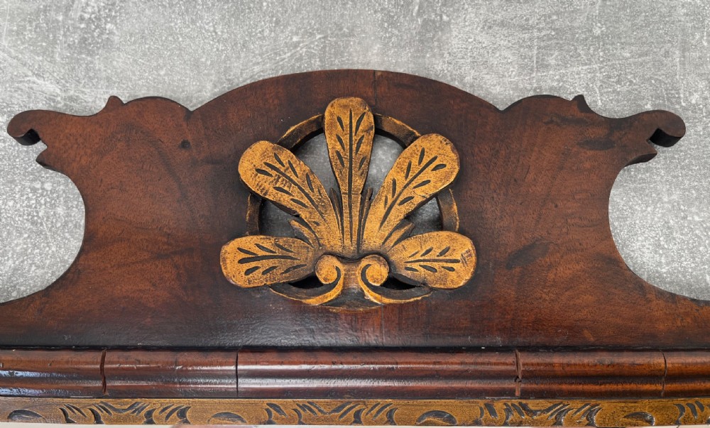 Georgian Walnut Fretwork Mirror View IV
