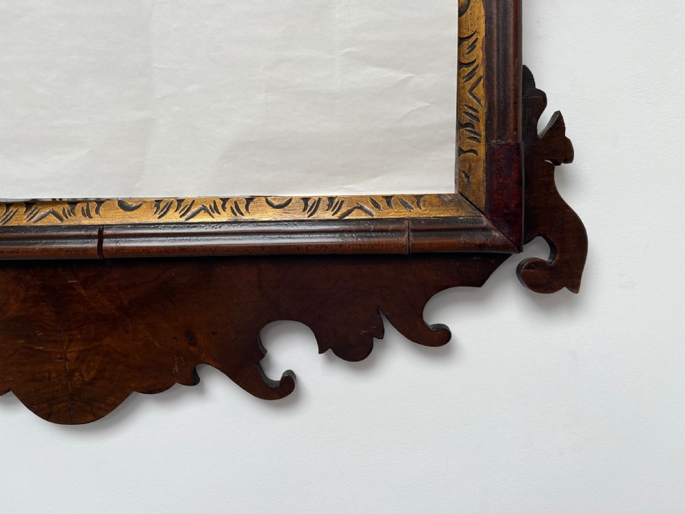 Georgian Walnut Fretwork Mirror View X