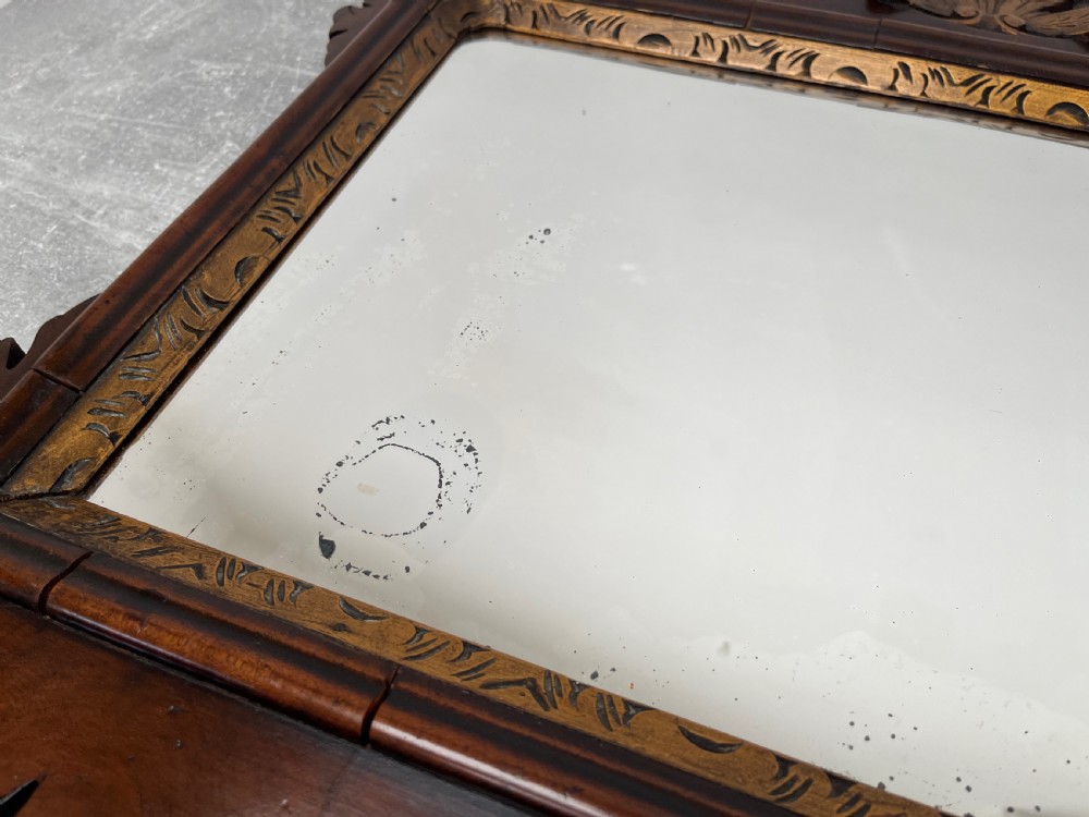 Georgian Walnut Fretwork Mirror View XIII
