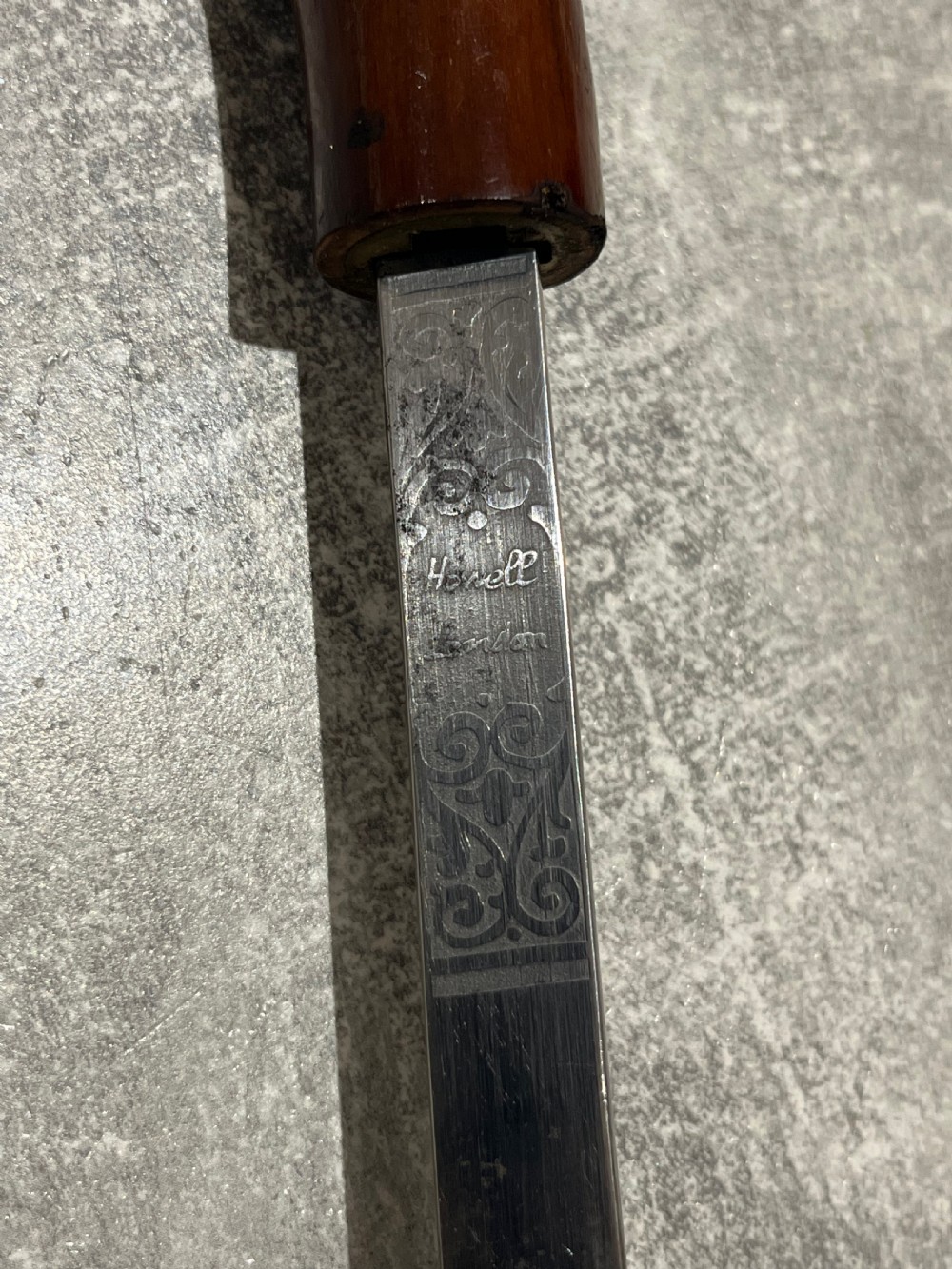 Victorian Briarwood Sword Stick by Howell of London View III