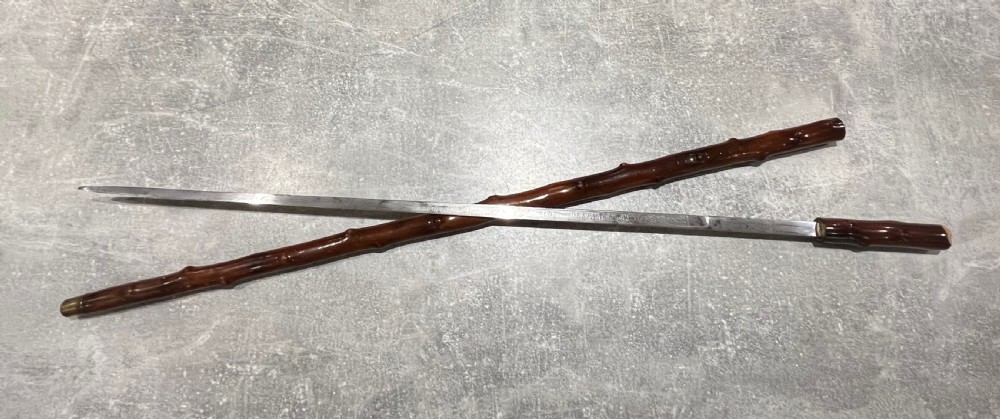 Victorian Briarwood Sword Stick by Howell of London View X