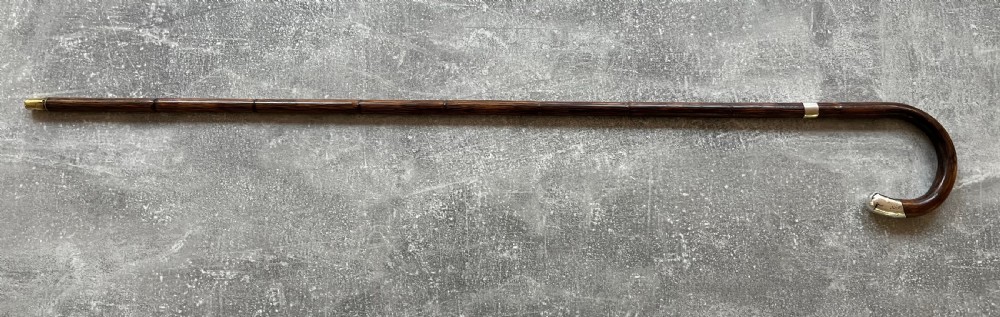 Crook Handled Palmwood Sword Stick with Silver Mounts View XIV
