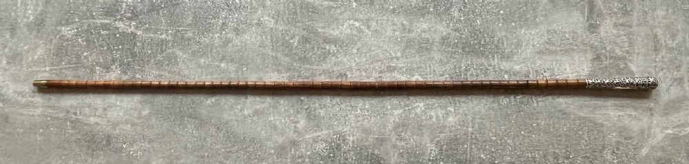 Edwardian Malacca Sword Cane with Silver Repousse Handle View XIV
